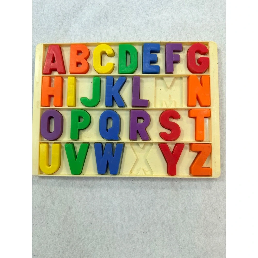 Vintage Fisher Price School Days Desk Magnetic Letters Numbers Chalkboard READ